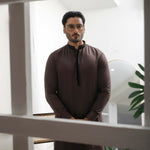 ER 809 Dark Brown Executive Shalwar Kameez