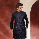 CK 773 Ink Blue Chikankari Kurta