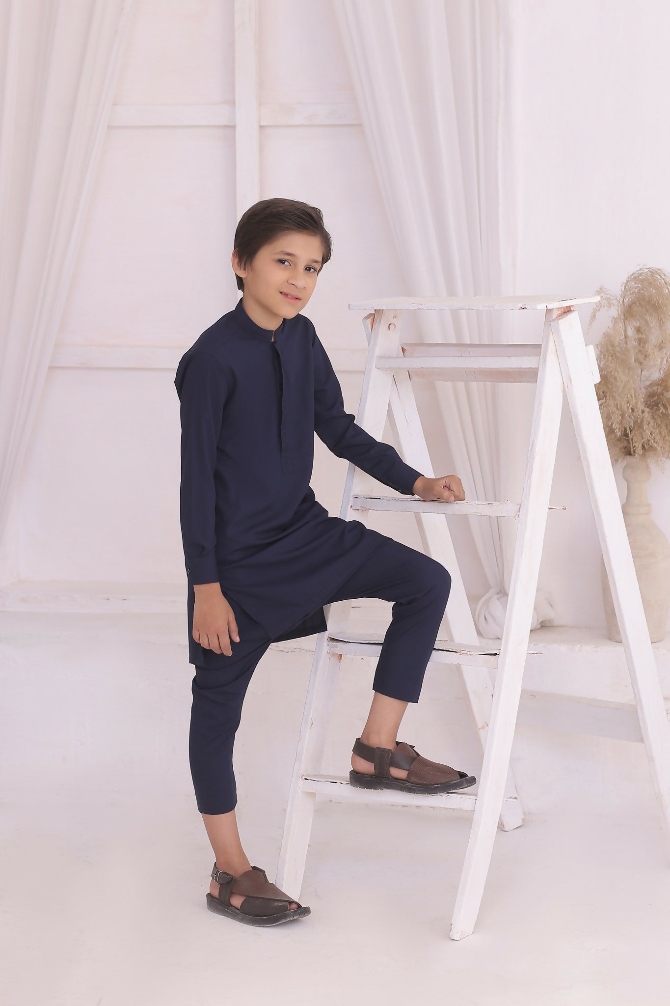 ER FS 5 Blue Kurta Pajama Set For Father And Son