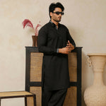 ER 805 Matt Black Executive Kameez Farshi Shalwar
