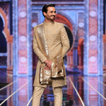 BCW 59 Junaid Sherwani Light Gold Hand Work