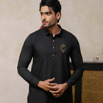 ER 798 Jet Black Executive Kameez Farshi Trouser