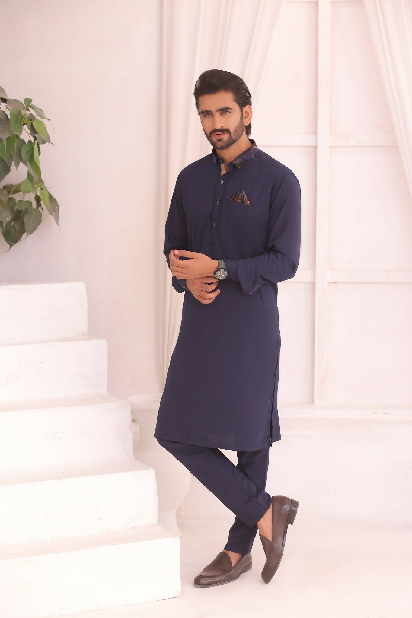 ER 689 BLue Kurta Pajama Man