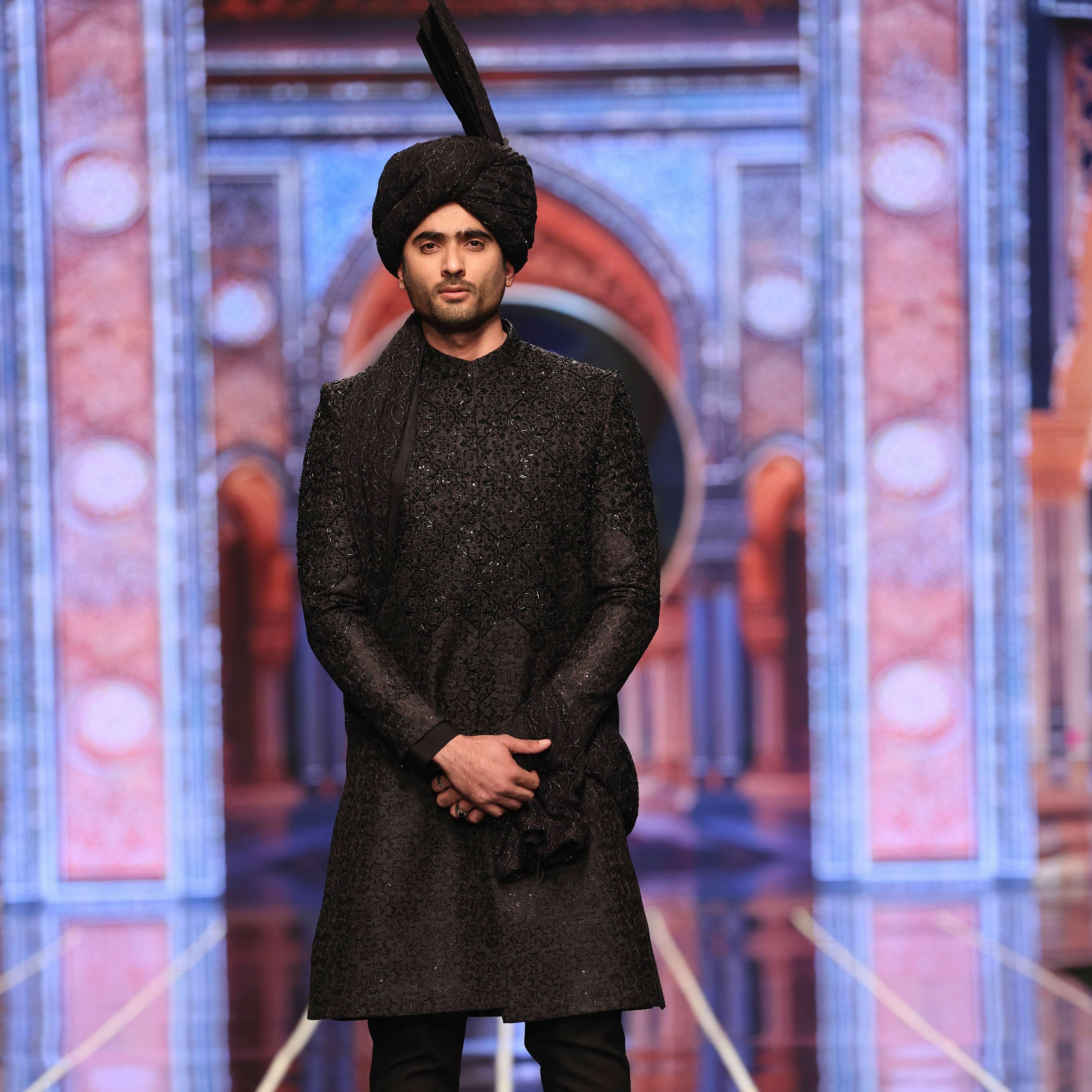 BCW 61 Black TABOO Honey Sherwani For Groom