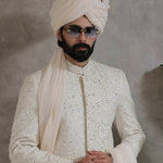 ER SH 117 White Sherwani For Wedding