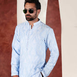 CK 767 Sky Blue Chikankari Kurta