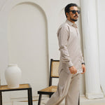 ER 804 Mid Beige Kurta Flap Cut Farshi