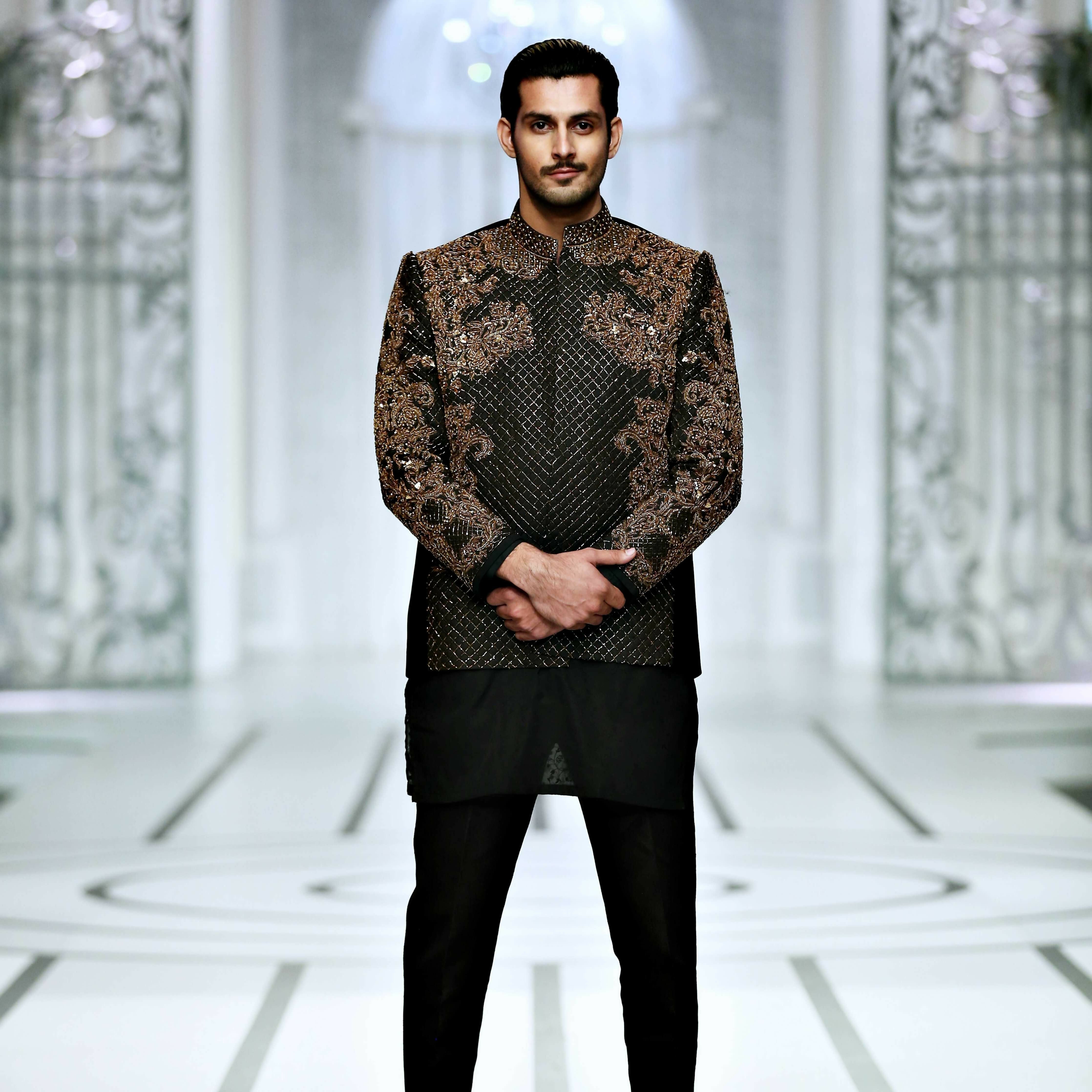 BCW PC 46 Black Front Open Hand Work Prince Coat