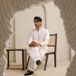 ER 803 Shining White Executive Shalwar Kameez