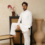 ER 806 Shining White Executive Kameez Farshi Shalwar