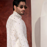 MR 90 White Mirror Work Kurta