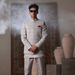 ER 3023 Grey Sequance Prince Coat