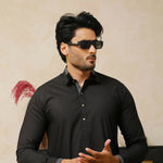 ER 805 Matt Black Executive Kameez Farshi Shalwar