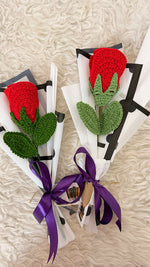 Crochet single flower bouquet
