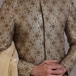ER SH 116 Grey Sherwani For Groom