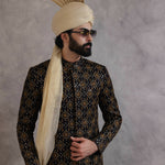 ER SH 115 Black Sherwani