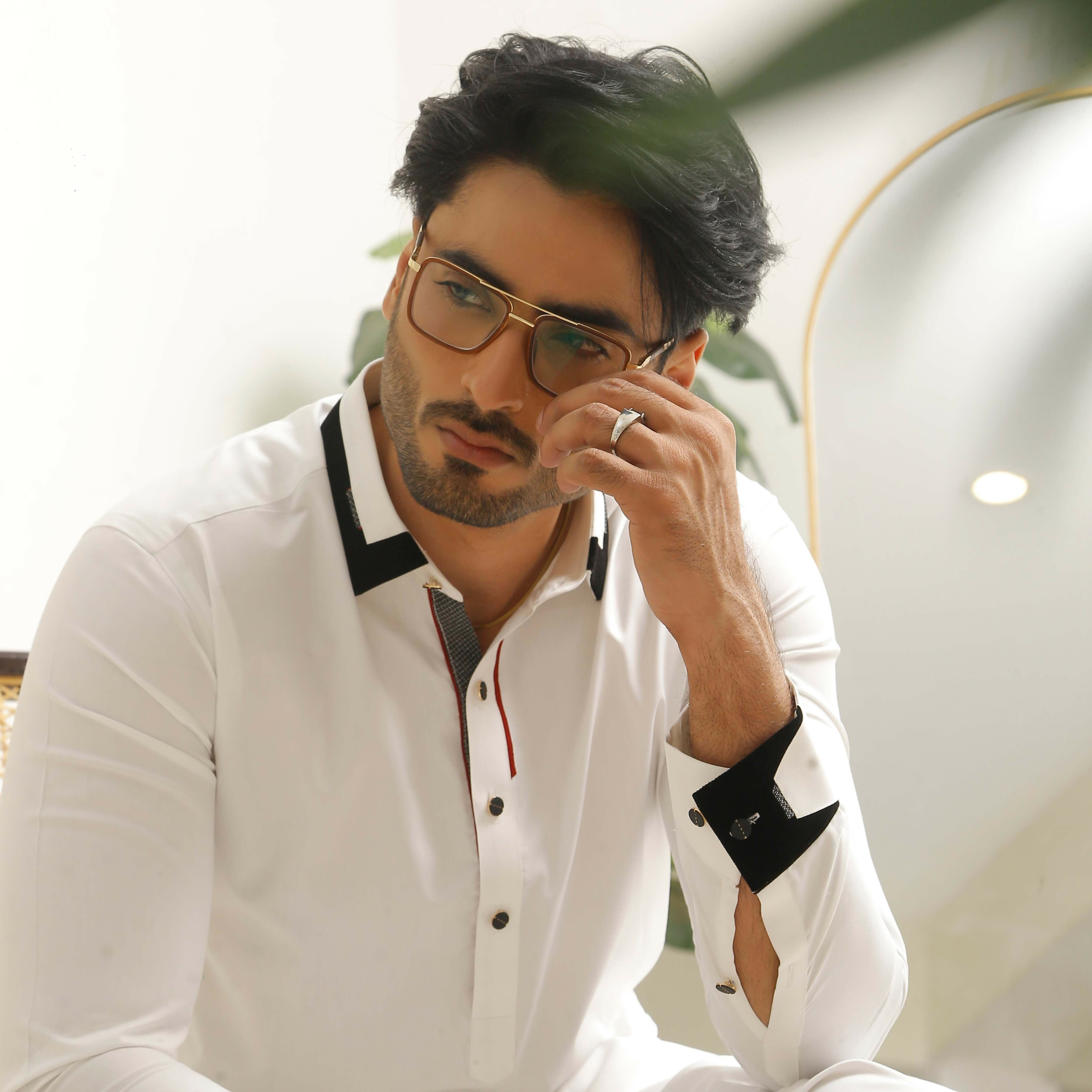 ER 802 Shining White Executive Shalwar Kameez