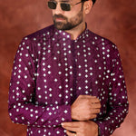 CK 776 Burgundy Chikankari Kurta