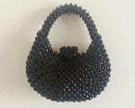 Crystal beads crossbody handbag