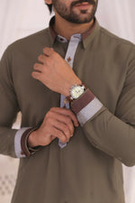 ER 688 Grey Kameez Shalwar For Men