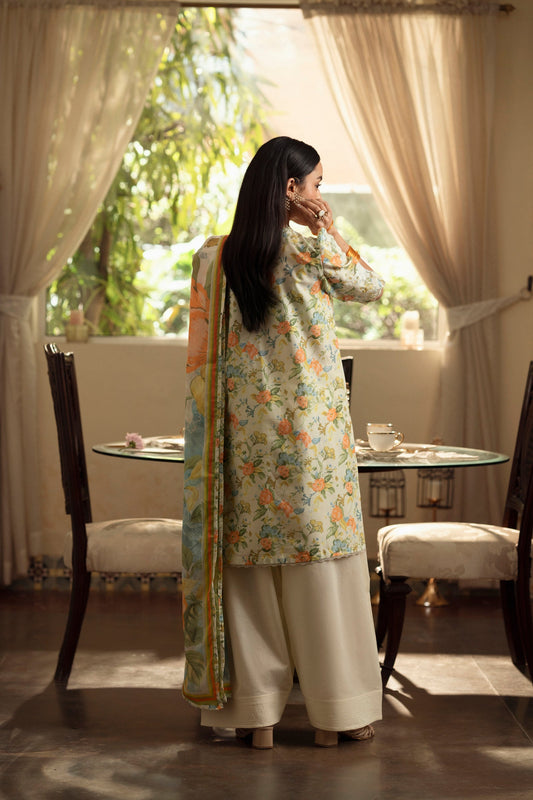 Cotton Lawn Digital Print Cotton Thread Embroidery