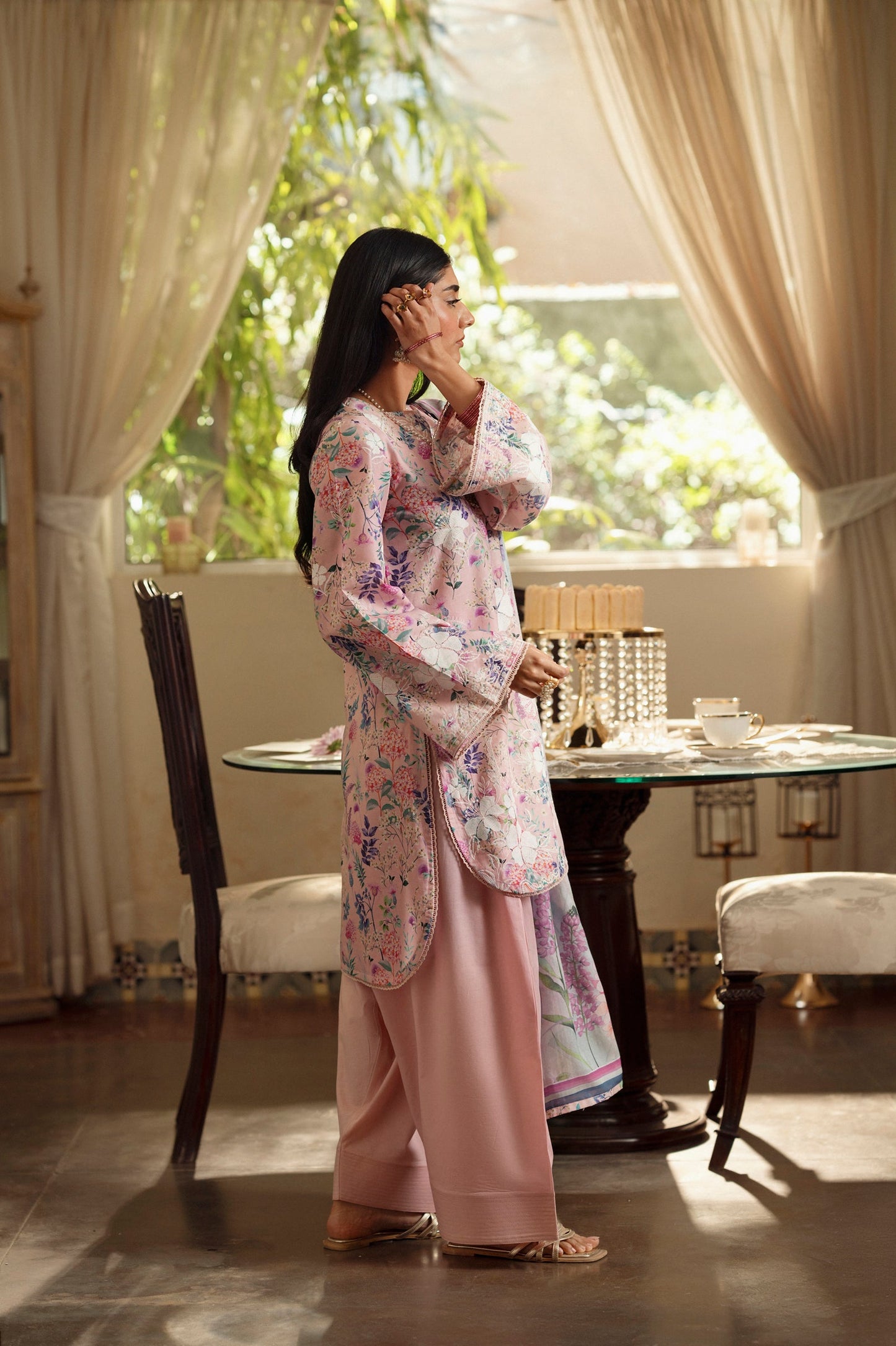 Cotton Lawn Digital Print Cotton Thread Embroidery
