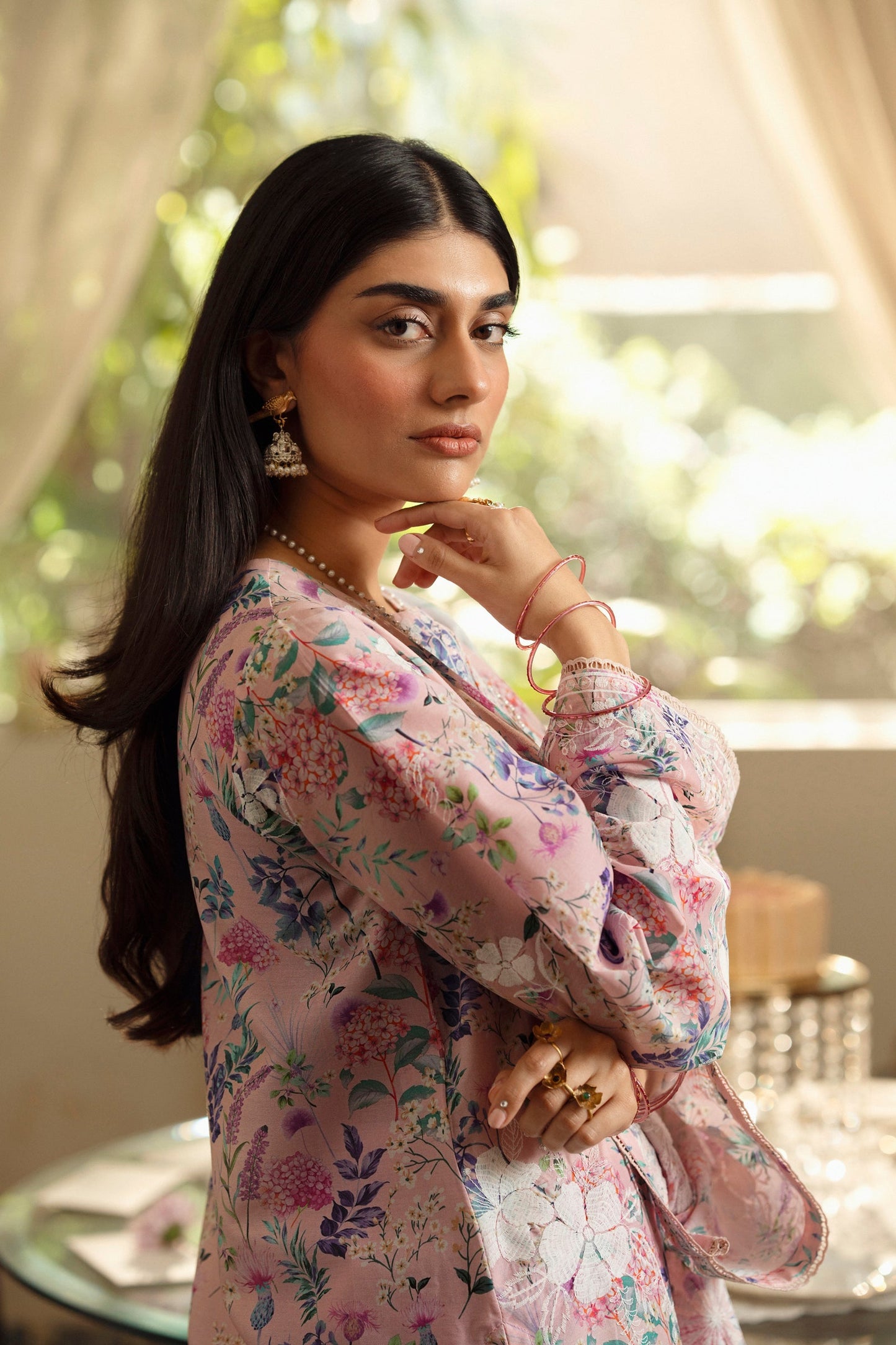 Cotton Lawn Digital Print Cotton Thread Embroidery