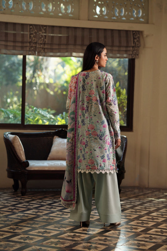 Cotton Lawn Digital Print Cotton Thread Embroidery