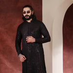 CK 775 Black Chikankari Kurta