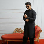 ER 808 Shining Black Executive Shalwar Kameez