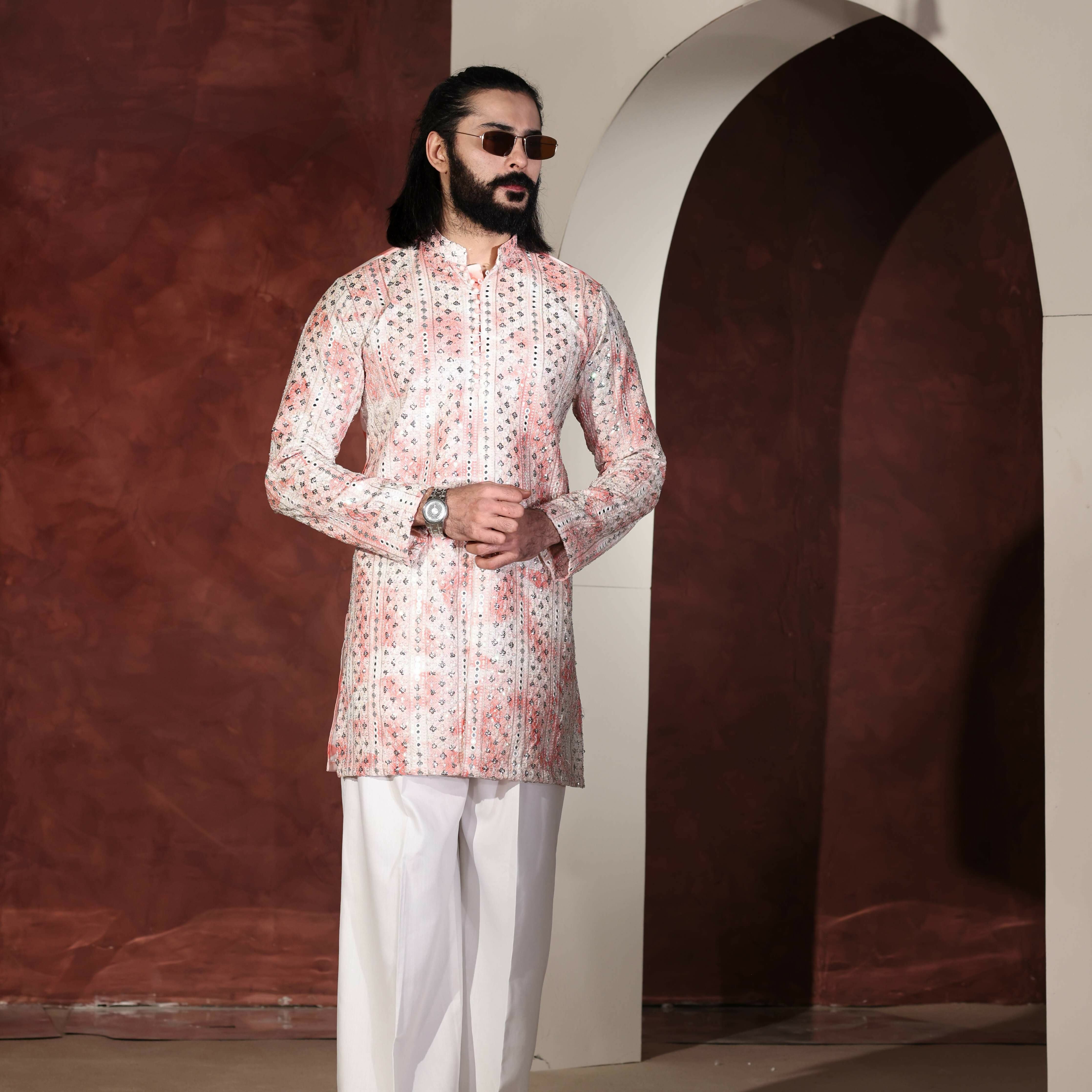 CK 766 Pink Chikankari Kurta