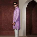 CK 763 Purple Chikankari Kurta