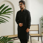 Jet Black Executive Shalwar Kameez