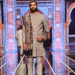 BCW 62 Grey Hand Work Groom Sherwani