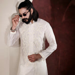 CK 761 White Chikankari Kurta