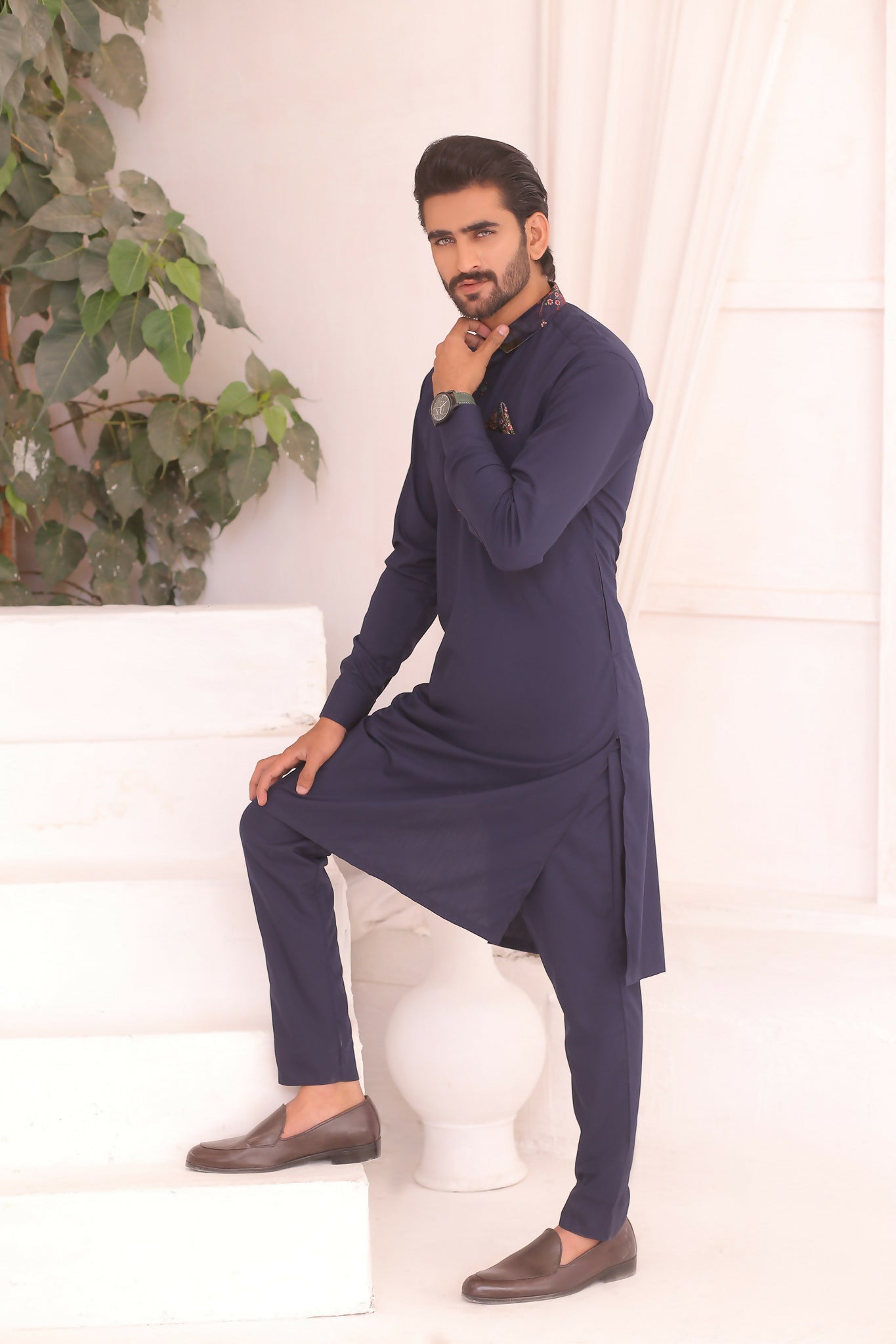 ER 689 BLue Kurta Pajama Man