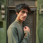 CK 754 Olive Embroidered Kurta With Pajama