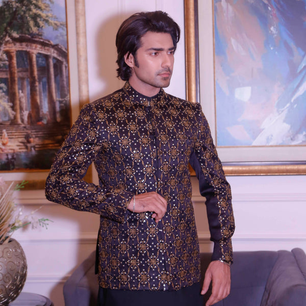 ER PC 3016 Black Hand Work Prince Coat