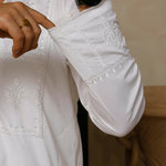 ER 806 Shining White Executive Kameez Farshi Shalwar